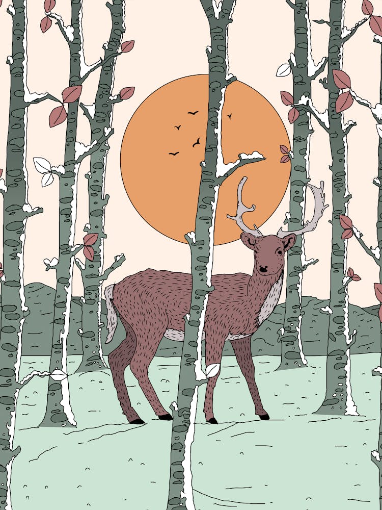 Deer In The Woods 1