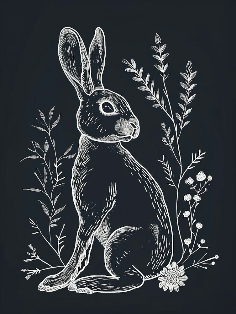 Beveren Rabbit Minimalist Illustration 4