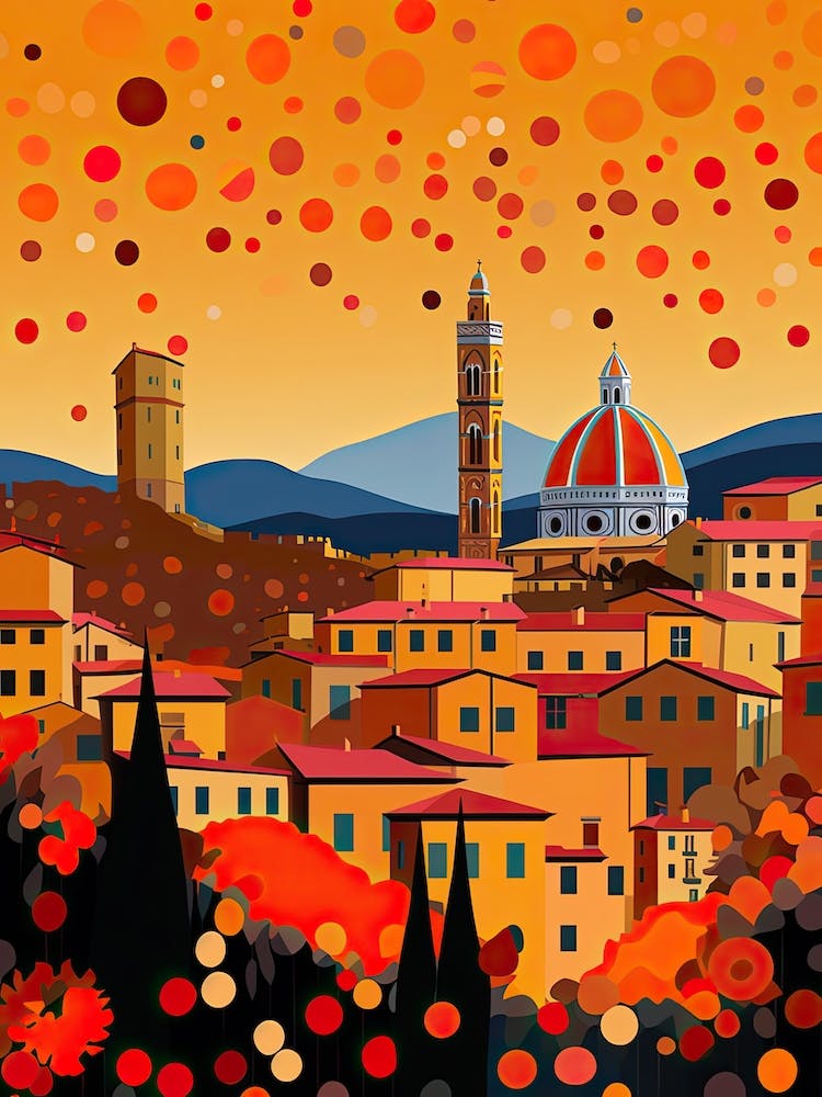 Florence, Illustration In The Style Of Pop Art 1