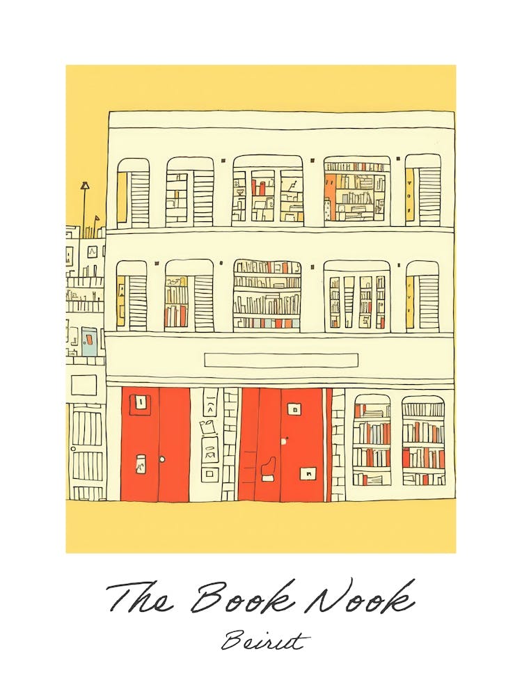 Beirut The Book Nook Pastel Colours 2 Poster