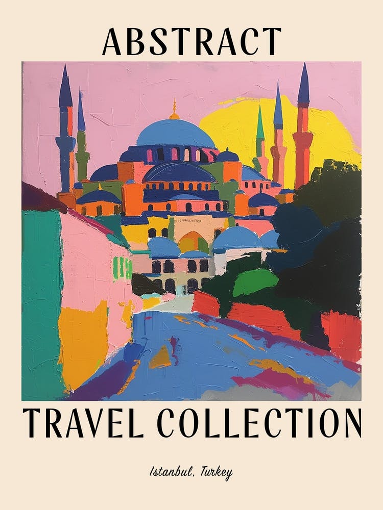 Abstract Travel Collection Poster Istanbul Turkey 5