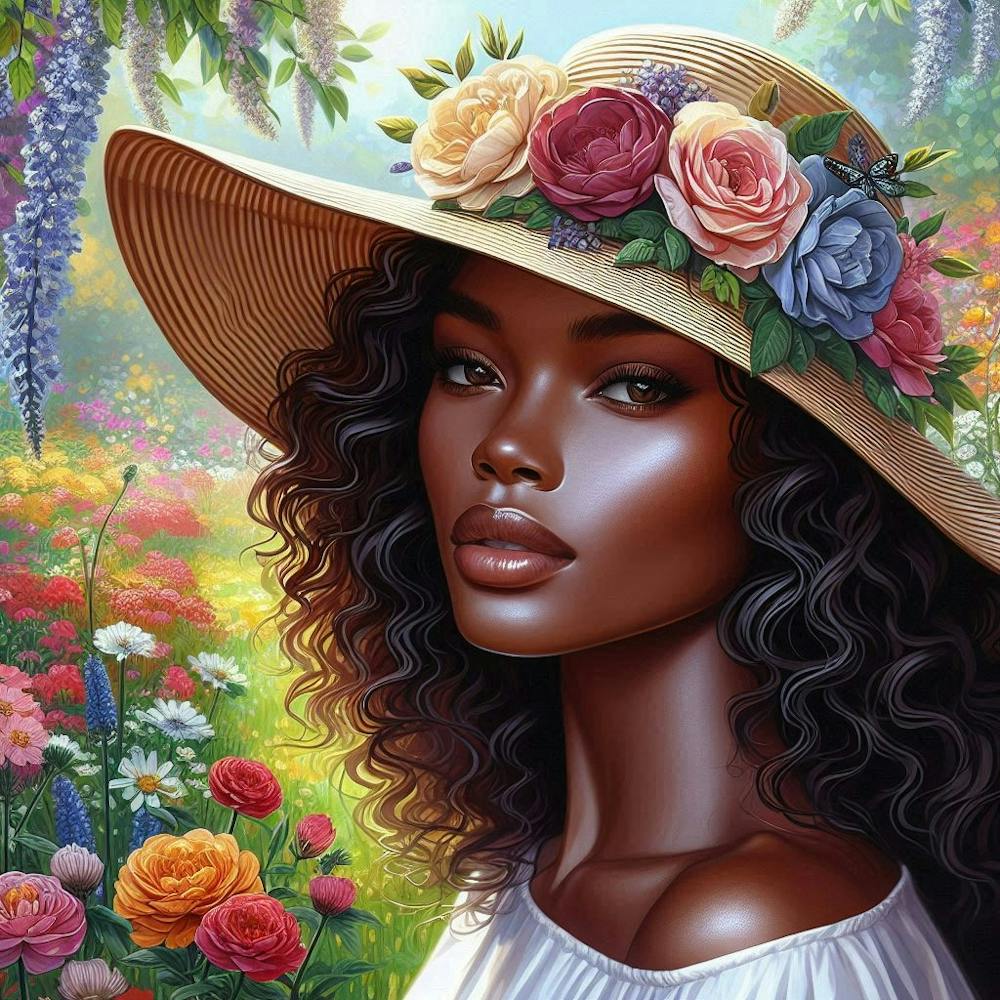 woman portrait with floral crown 2