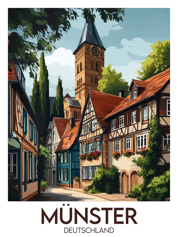 Affiche de voyage Münster