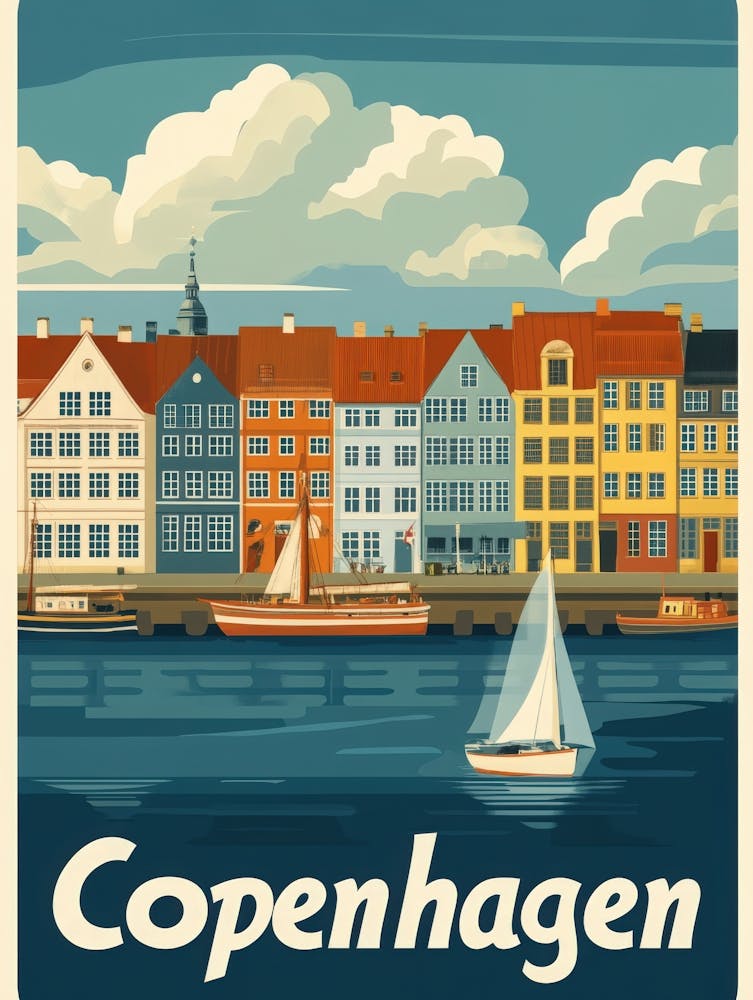 Aihrgdesign Ein Vintage Reiseposter von Kopenhagen mit T 6695ecf5 29ec 4274 Bc14 7881c7ad2d5e 3