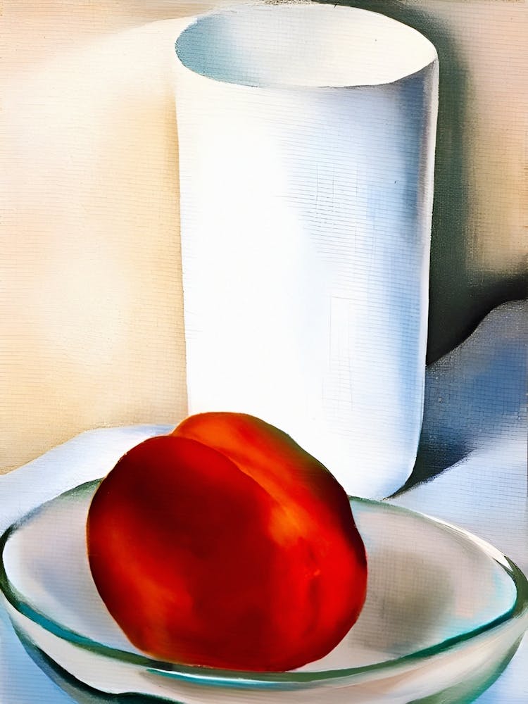 Georgia O'Keeffe - Peach and Glass