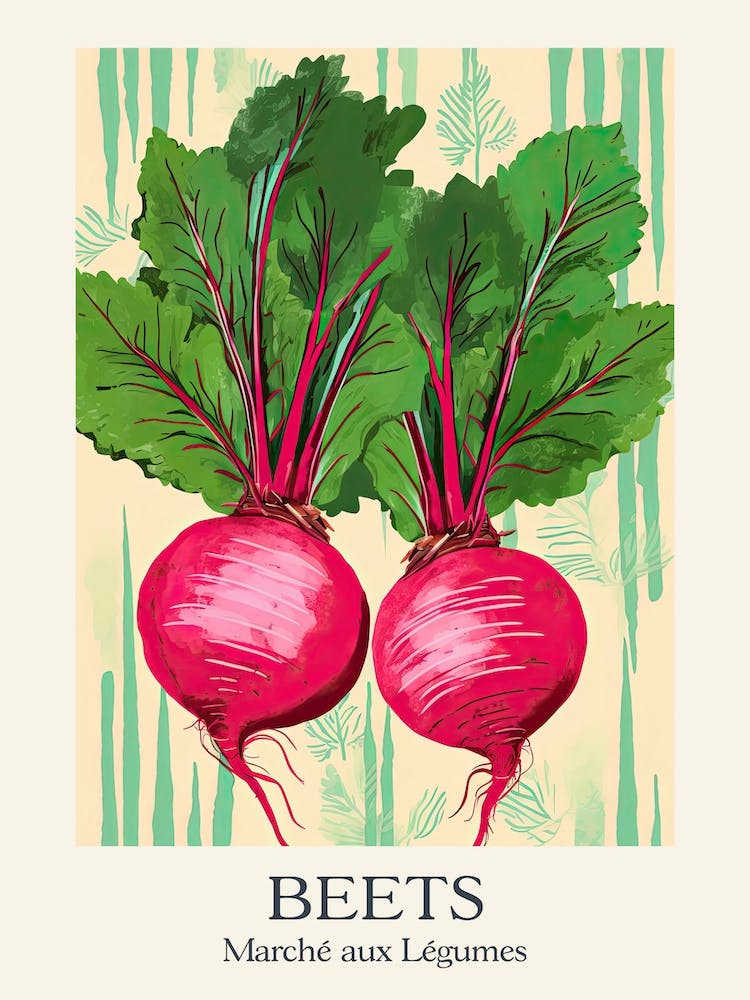 Marche Aux Legumes Beets Summer Illustration 2