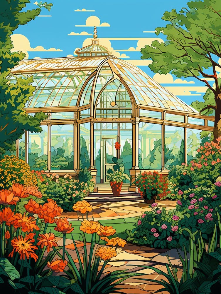 Jardin Botanique De Montreal Gardens Illustration 2
