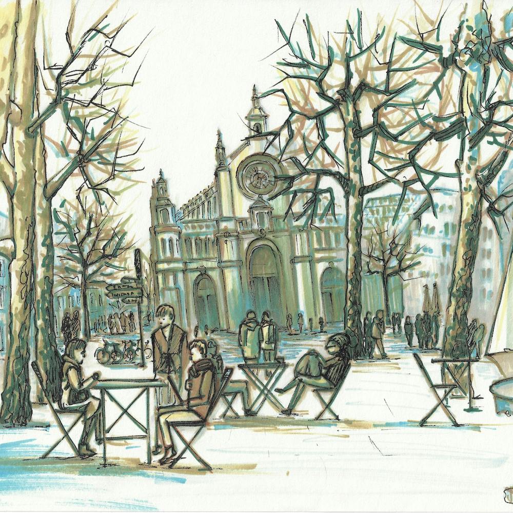 Saint Valentines Day In Brussel Square