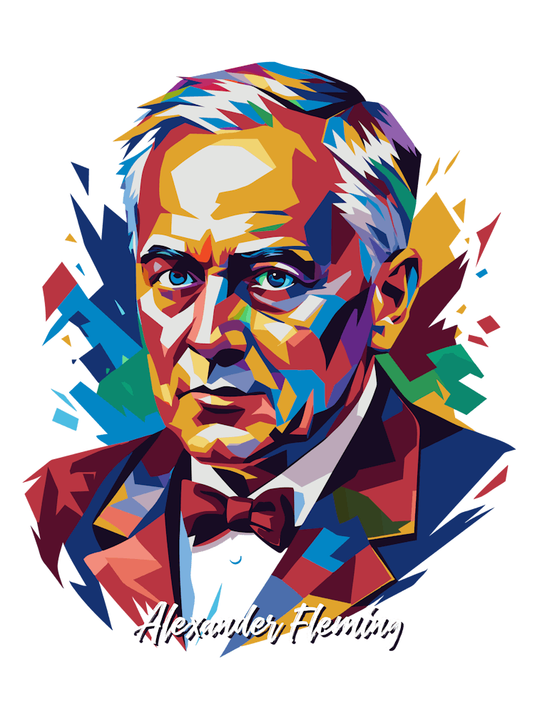 Alexander Fleming 1 Portrait WPAP Pop Art