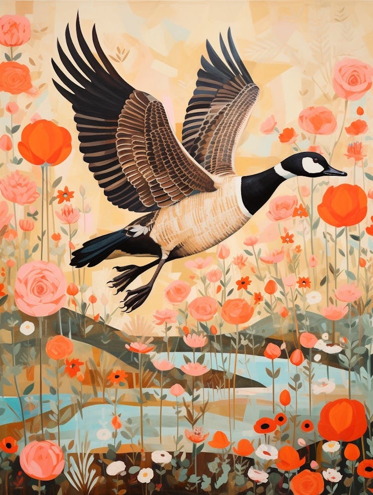 Canada Goose 1 Detailed Bird Painting