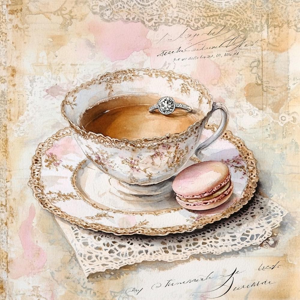 Romance de l'Heure du Thé Vintage 1