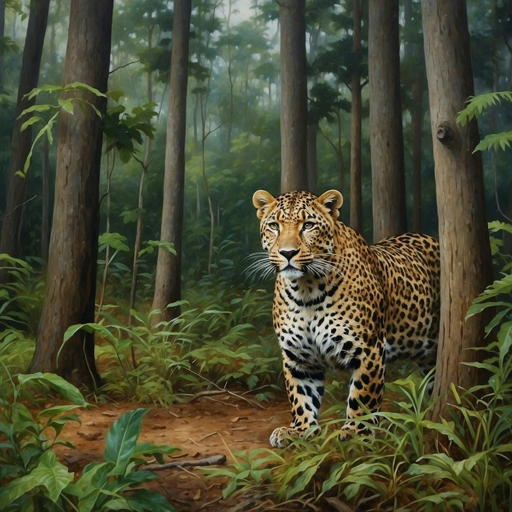 Leopard In The Forest 2