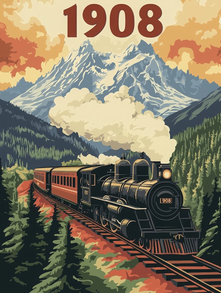 Aihrgdesign A Nostalgic Poster Of A Steam Locomotive Travelin Ba122907 7a66 4210 884d 8301808a49cd 0