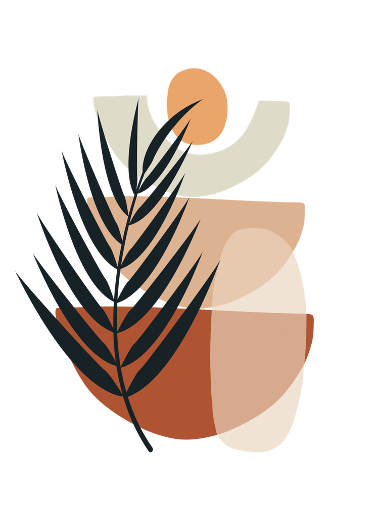 Abstract Tropical Palm Leaf