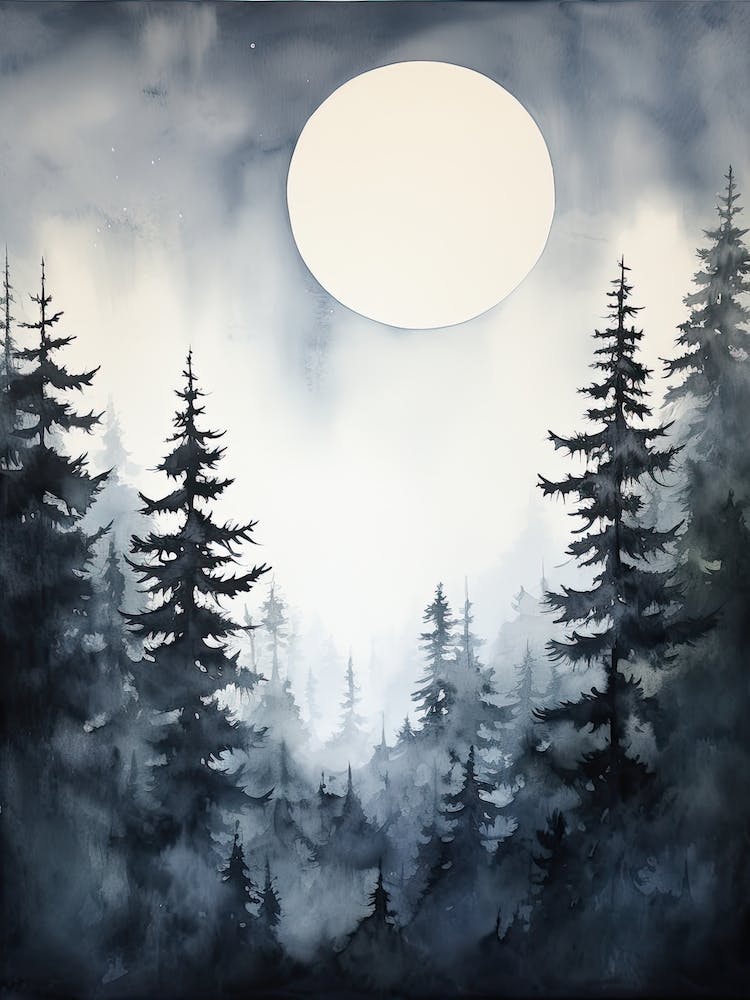 Watercolour Painting Of Black Forest   Germany 1