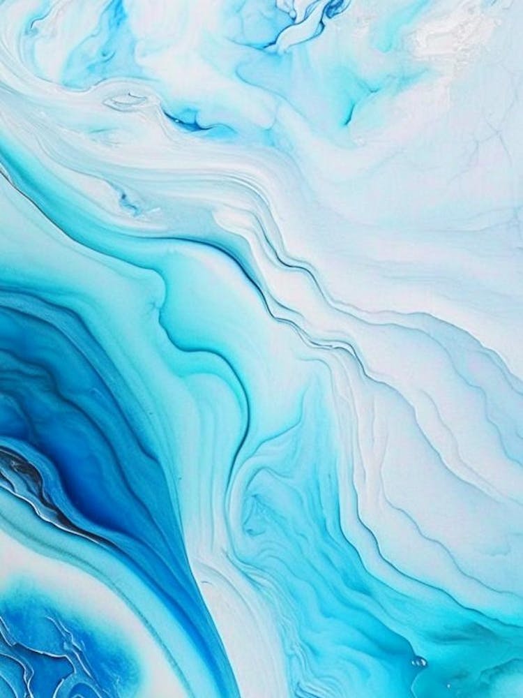 Water Texture Water Waterscape Marble Acrylic Painting 3