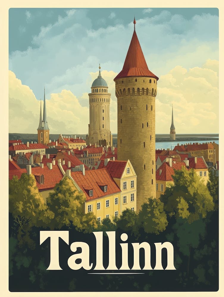 Aihrgdesign A Classic 1960s Travel Poster For Tallinn 1