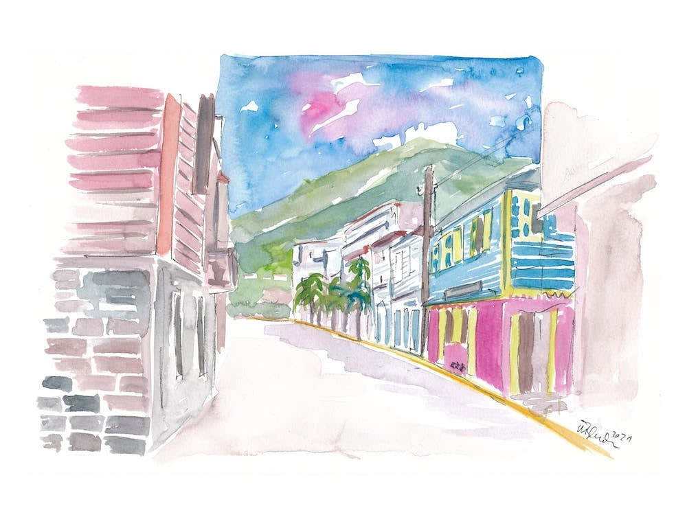 Road Town Tortola Street Scene