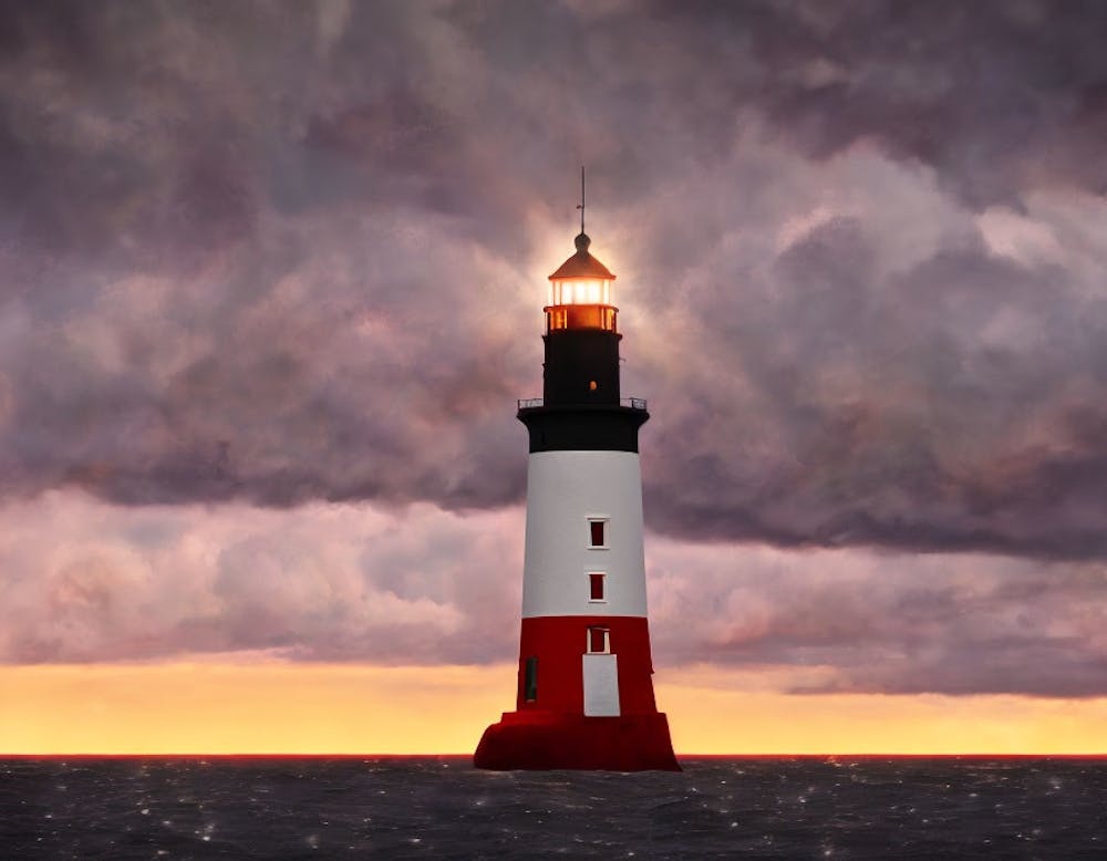 Lighthouse At Dusk