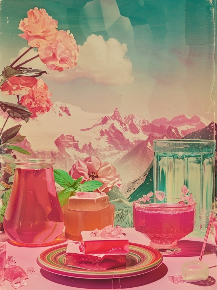 Pink Jelly Retro Collage 4