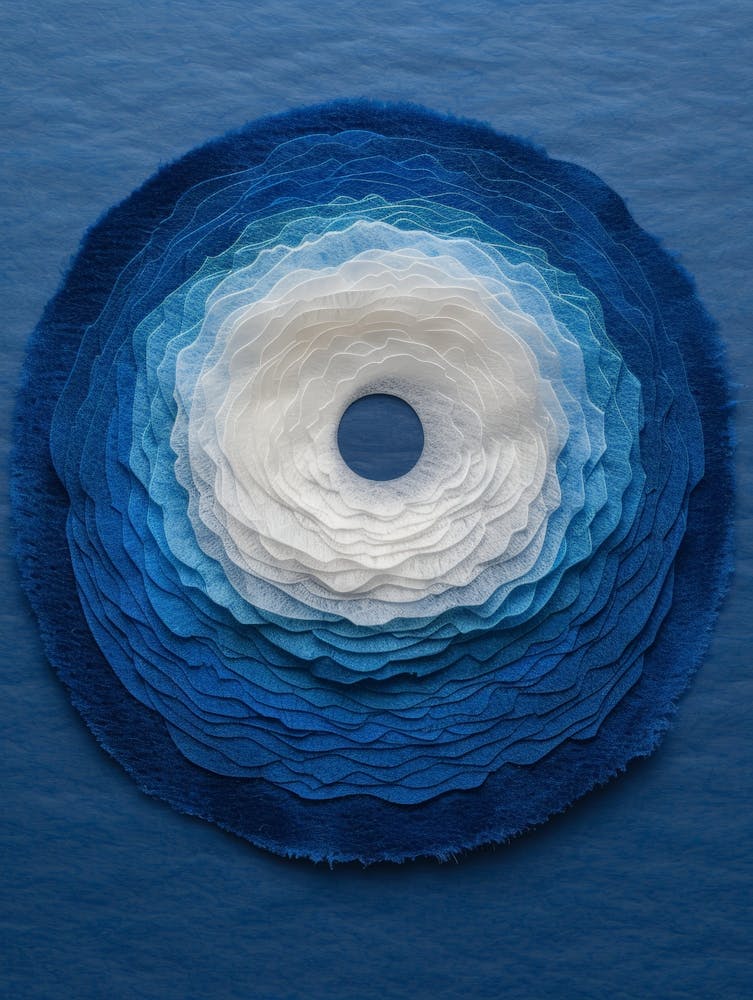 Blue And White Circle