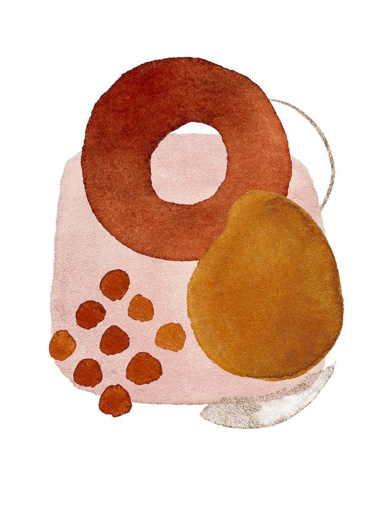 Watercolor Shapes In Red 5