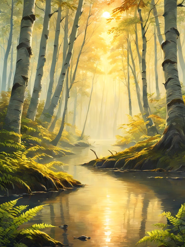 Sunrise In The Forest 1