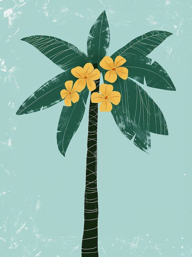 Palm Tree Flat Illustration 1