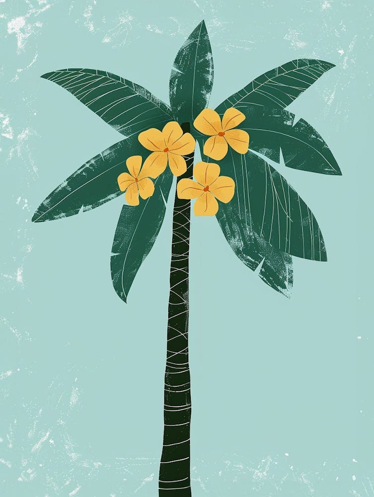 Palm Tree Flat Illustration 1