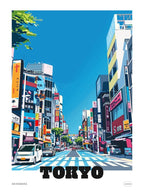 Akihabara Tokyo 1 Colourful Illustration Poster