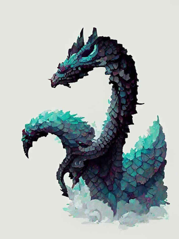 Green And Black Dragon