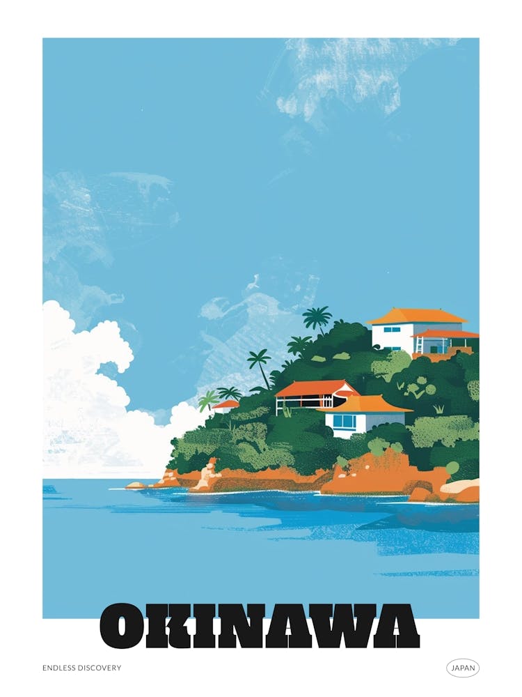 Okinawa Japan 2 Colourful Travel Poster