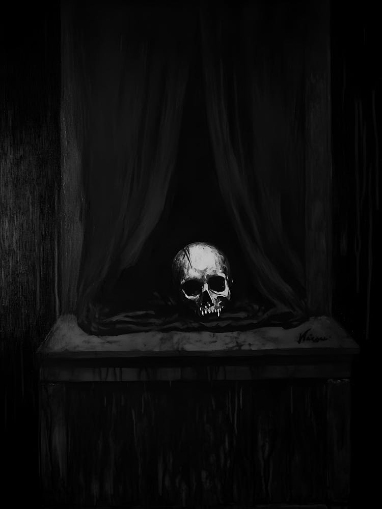 Skull In A Window