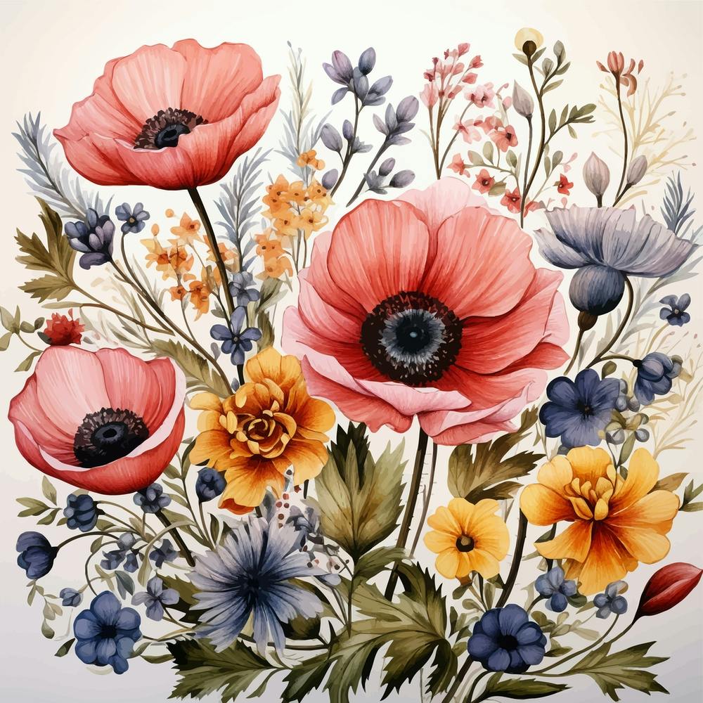 Watercolor Flowers 2