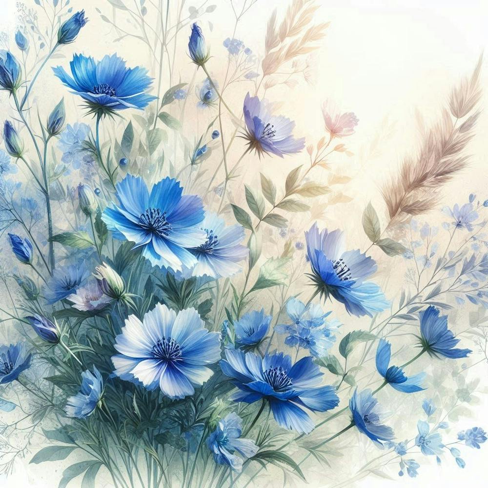 blue botanical wildflowers 6