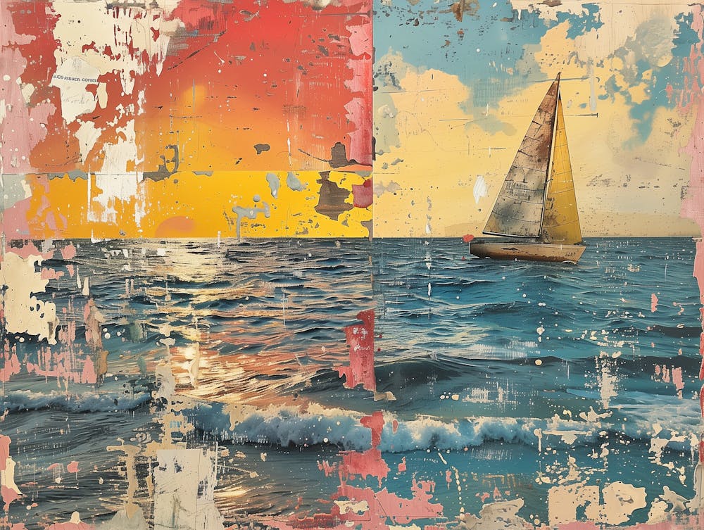 Sailboat At Sunset 4