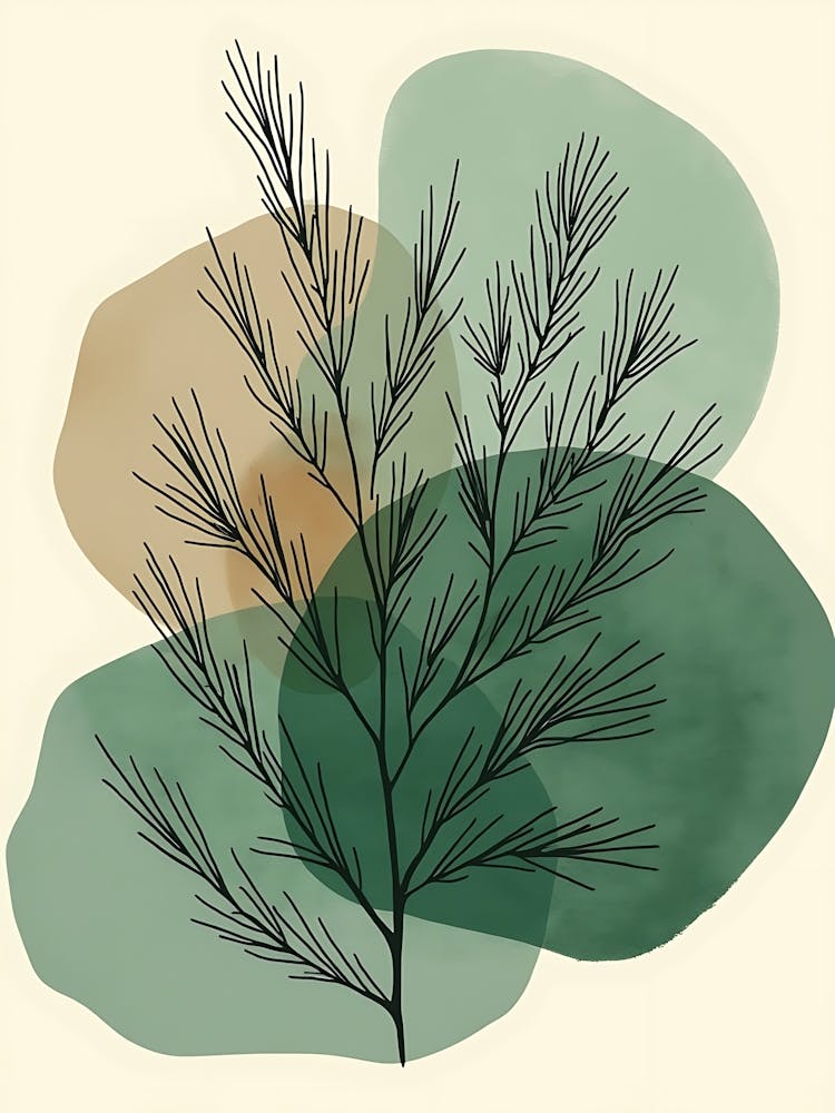 Elegant Sage Leaf Silhouettes