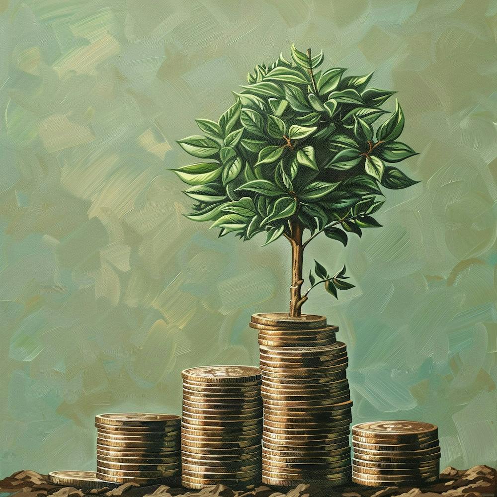 Tree On The Stack Of Coins