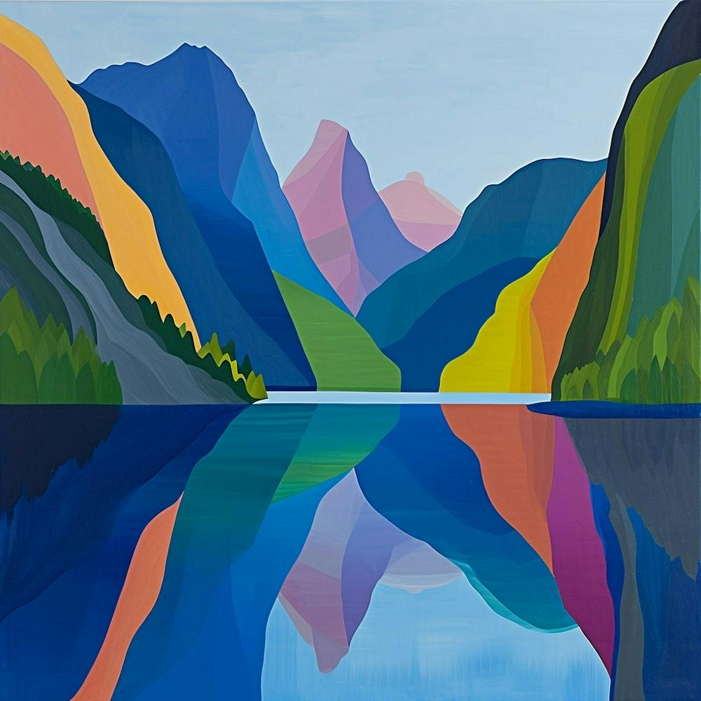 Colourful Abstract Fiordland National Park New Zealand 5