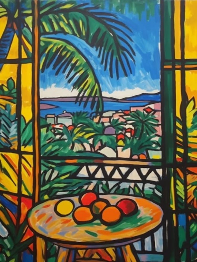 Window View Of Rio De Janeiro In The Style Of Fauvist 4