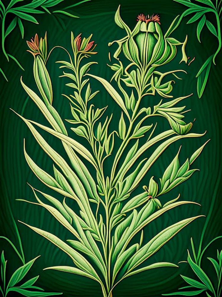 Tarragon Herb Vintage Botanical