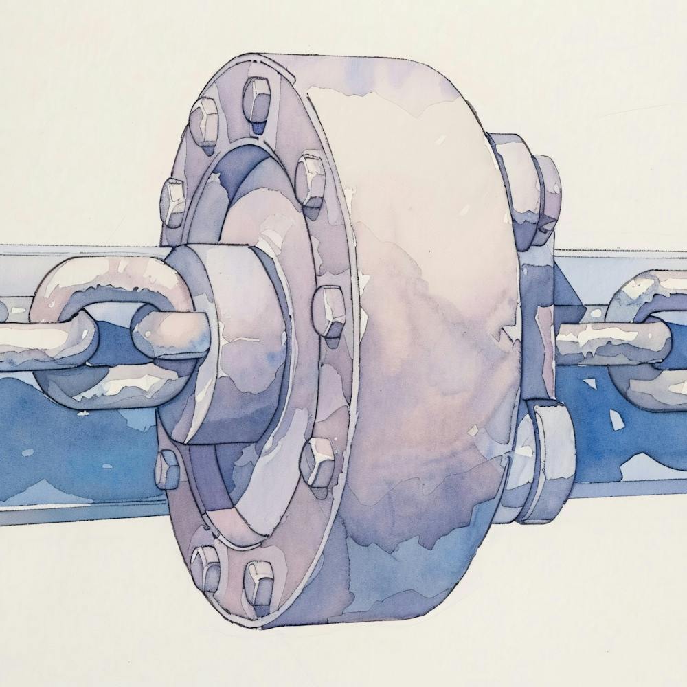 Watercolour Of A Chain