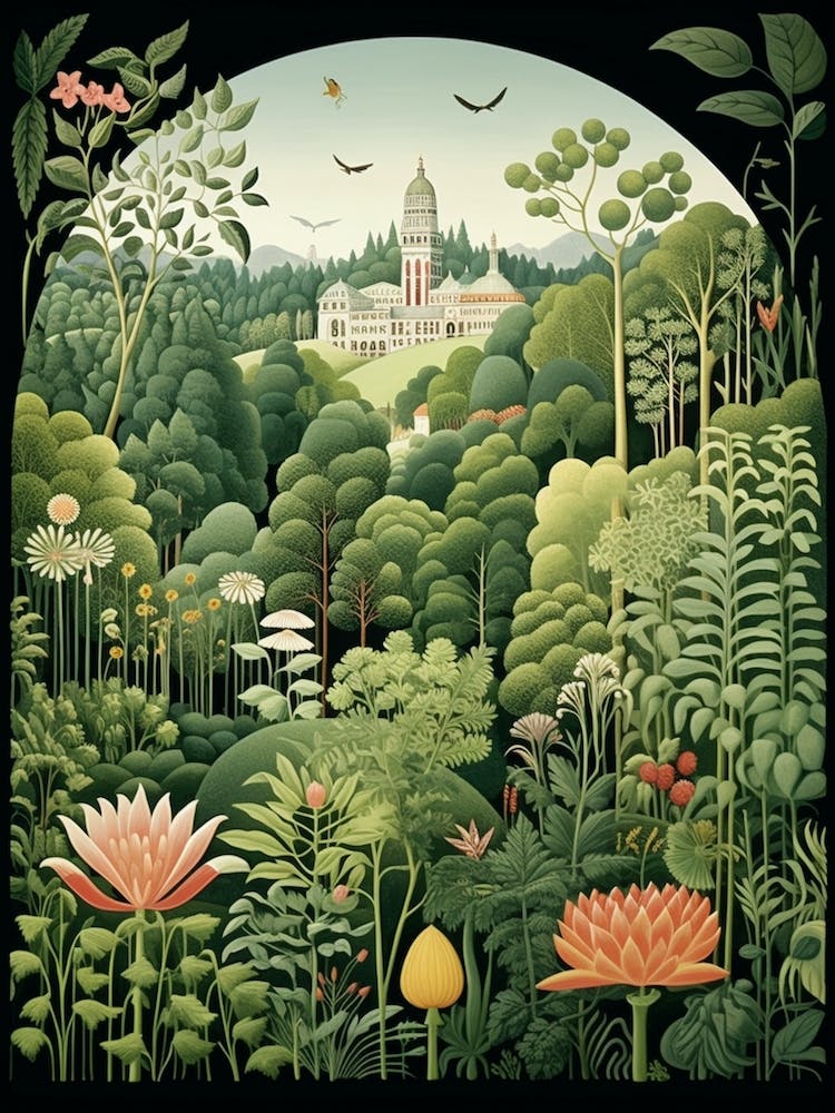 Botanischer Garten Mnchen Nymphenburg Germany Henri Rousseau Style