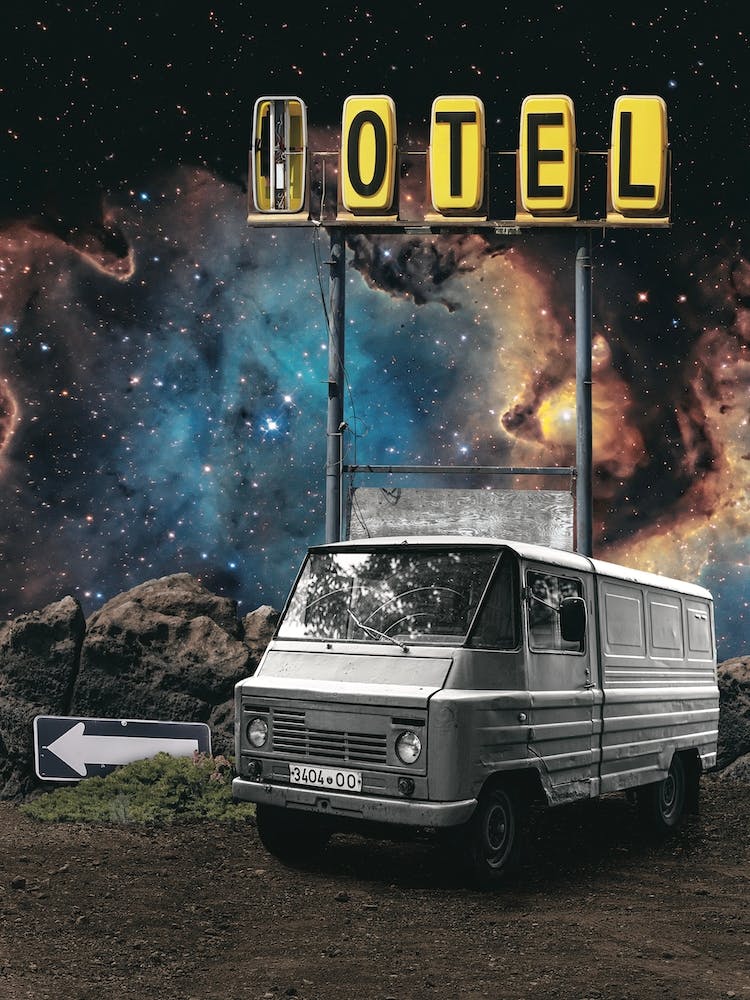 Hotel California Collage Art