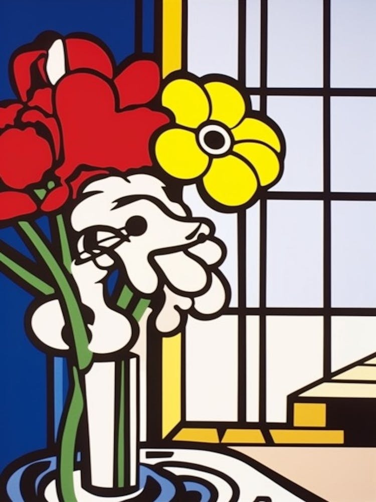 Nature Morte Fleur de Lisianthus 4 Style Pop Art