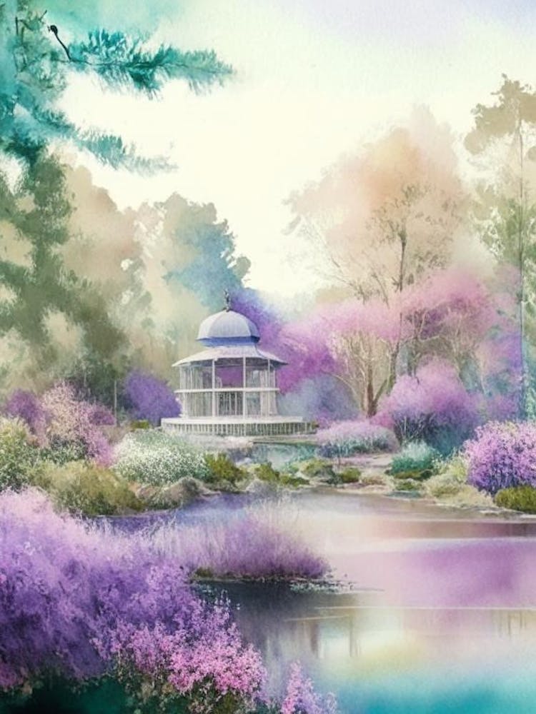 Callaway Gardens, 2, Usa Pastel Watercolour