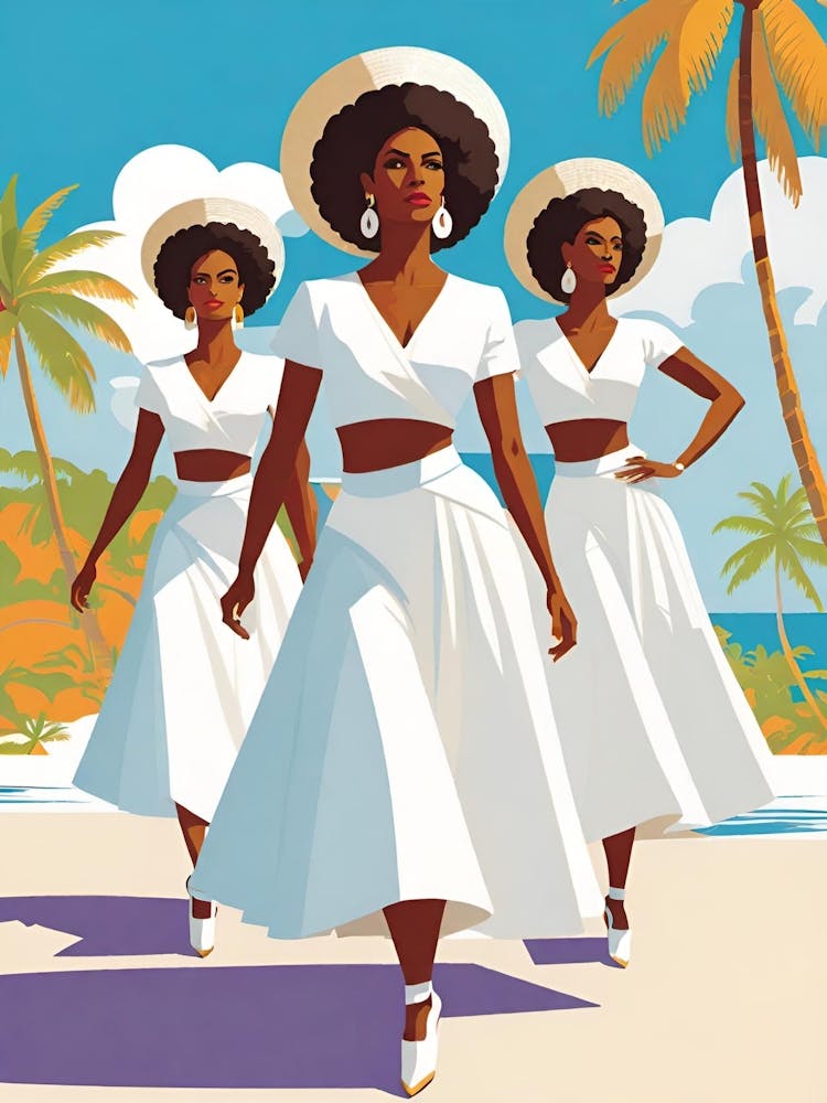 Three Women On The Beach