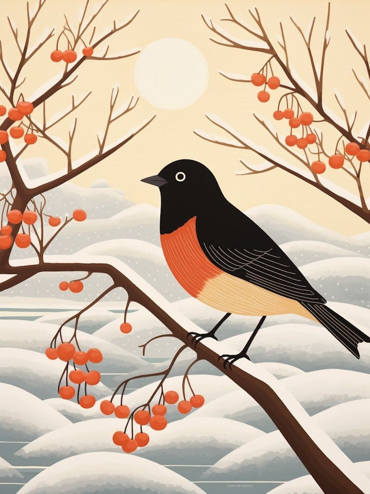 Bird Illustration Blackbird 4