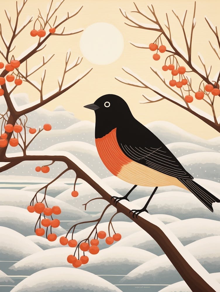 Bird Illustration Blackbird 4