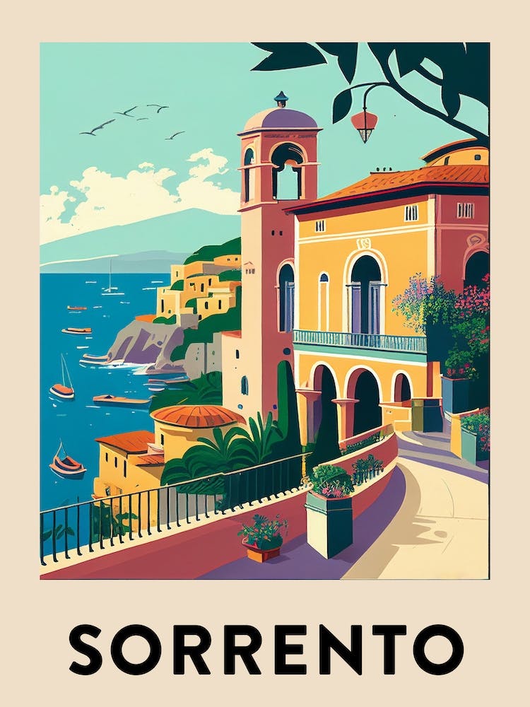 Sorrento 2 Vintage Travel Poster